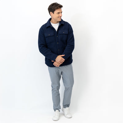 Summit Fleece Shirt Jacket | Solid - Fleet Navy