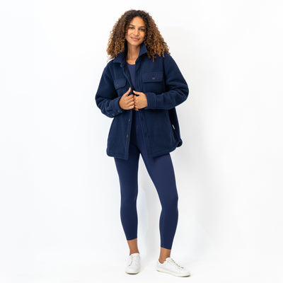 Summit Fleece Shirt Jacket | Solid - Fleet Navy (Women)