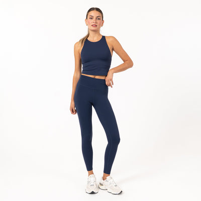 Vista High-Rise Legging | Solid - Fleet Navy