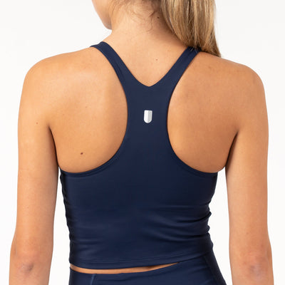 Vista Crop Tank | Solid - Fleet Navy