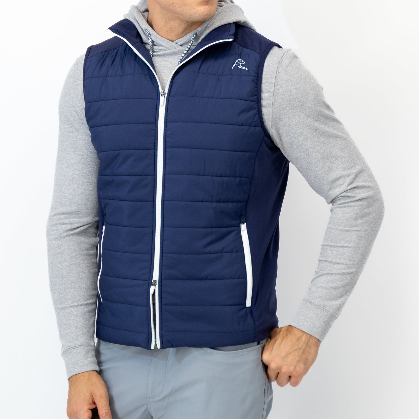 Fulton Performance Vest | Solid - Fleet Navy/White - USA