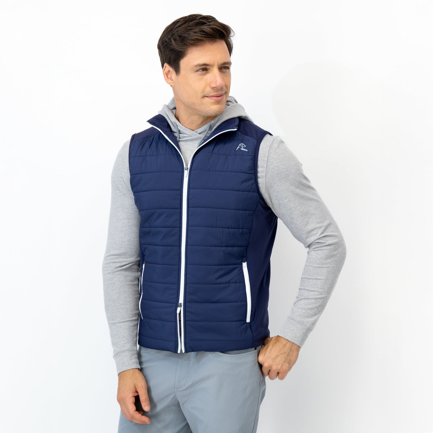 Fulton Performance Vest | Solid - Fleet Navy/White - USA
