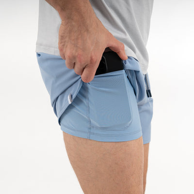 Grit Gym Short - 5" | Solid - Ice Pick Blue
