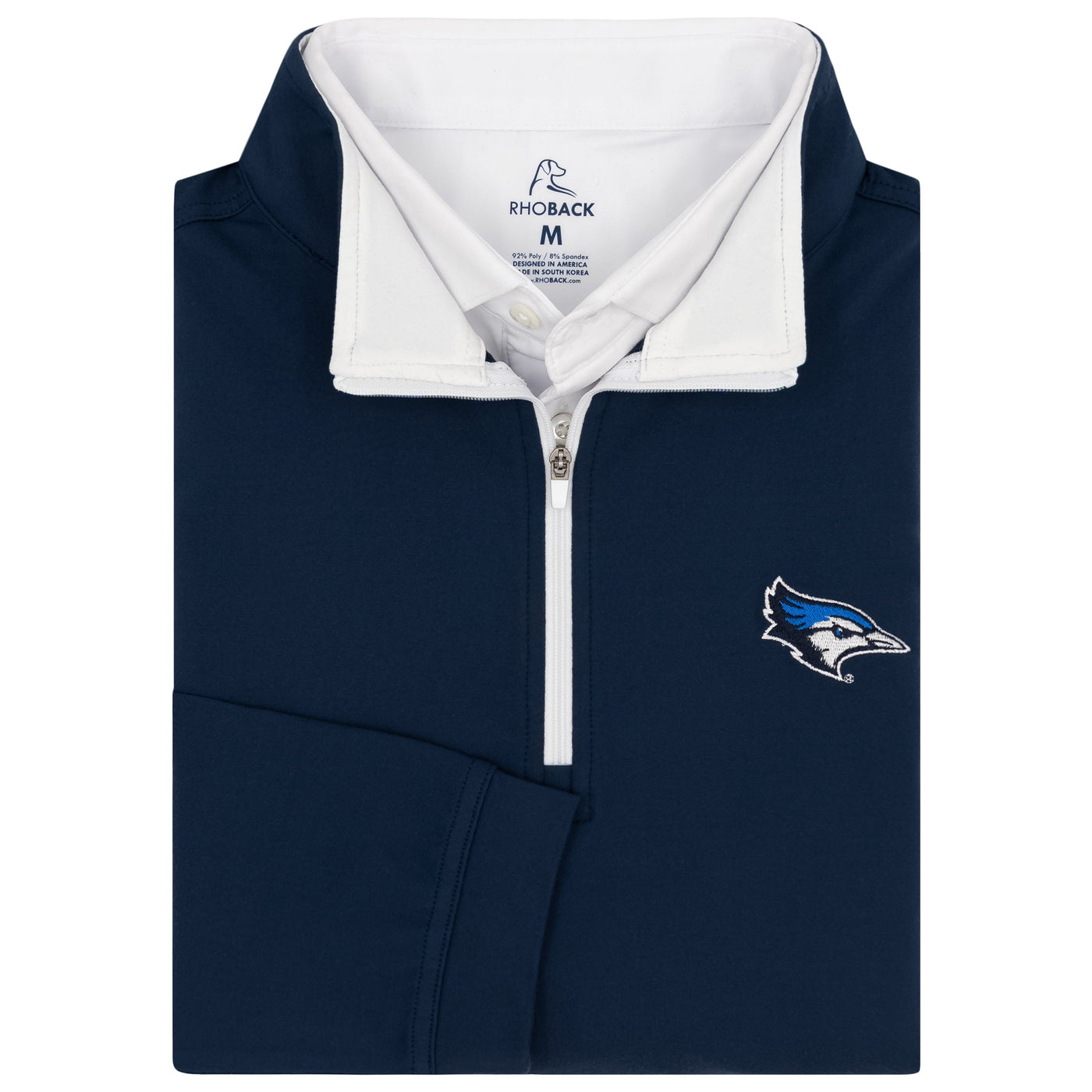 Solid Collegiate Q-Zip - Creighton | Solid - Indigo Blue - Creighton - 1