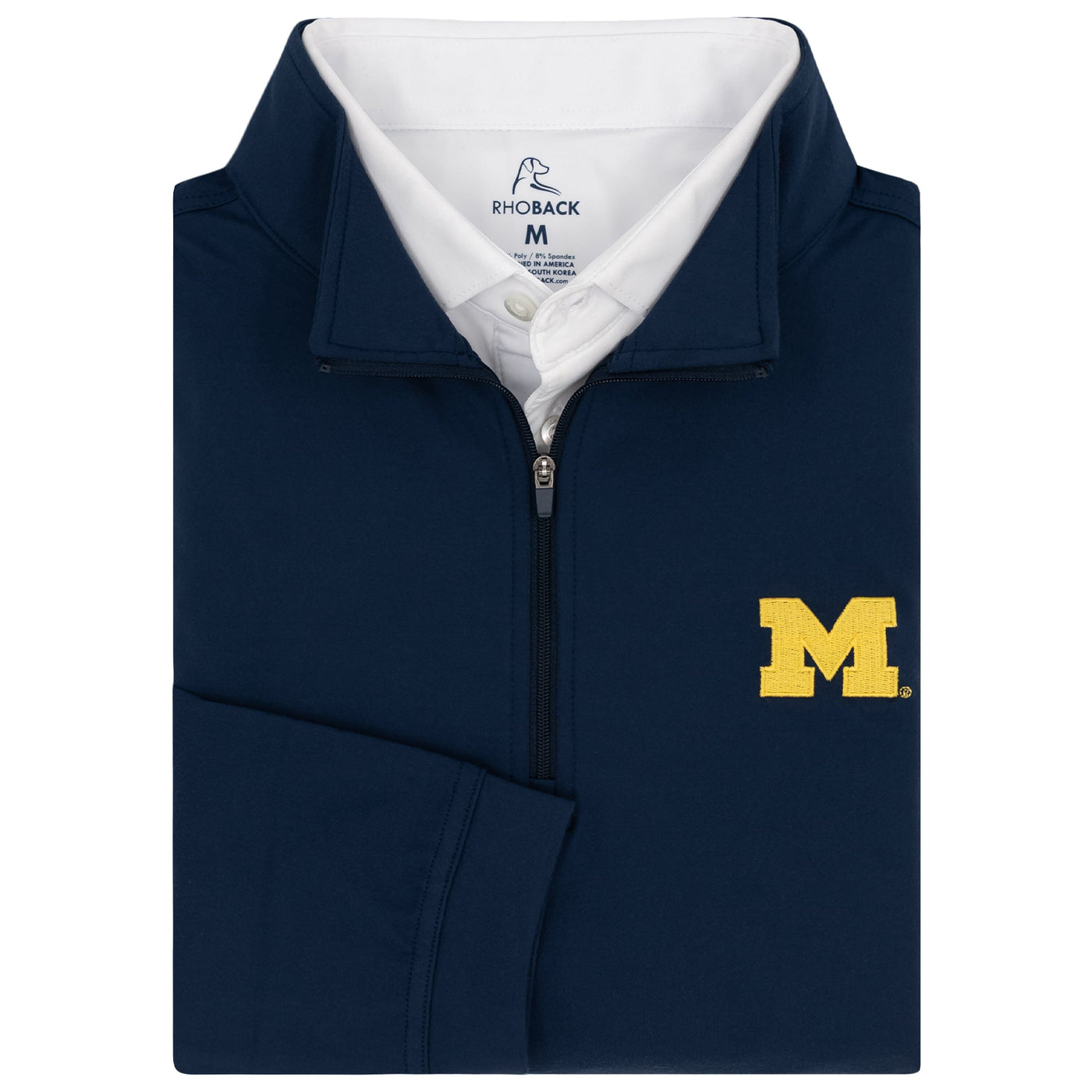 Solid Collegiate Q-Zip - Michigan | Solid - Indigo Blue - Michigan - 1
