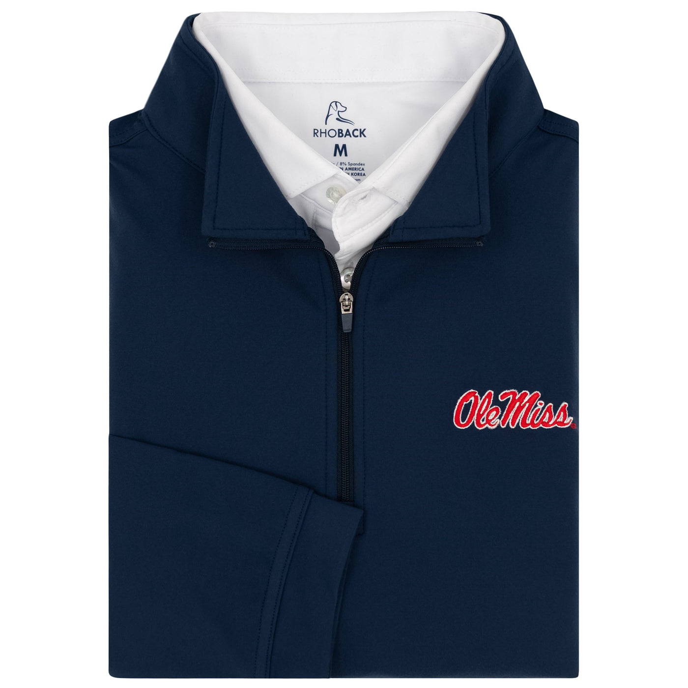 Solid Collegiate Q-Zip - Ole Miss | Solid - Indigo Blue - Ole Miss - 1