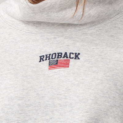 Bedford Oversized Mockneck | Heather - Ivory - USA