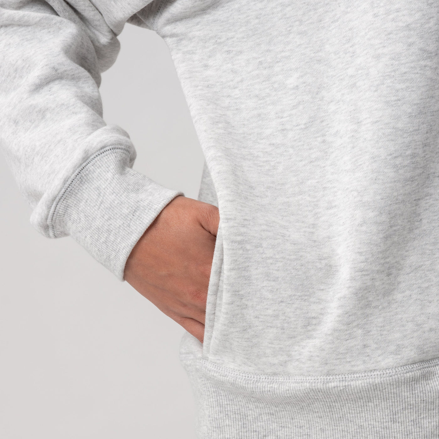 Bedford Oversized Mockneck | Heather - Ivory - USA