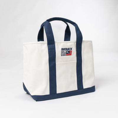 Easy-Go Canvas Tote | Solid - Ivory/Fleet Navy - 1990