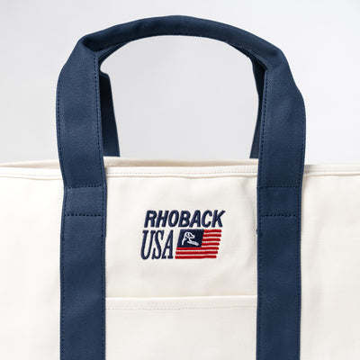 Easy-Go Canvas Tote | Solid - Ivory/Fleet Navy - 1990