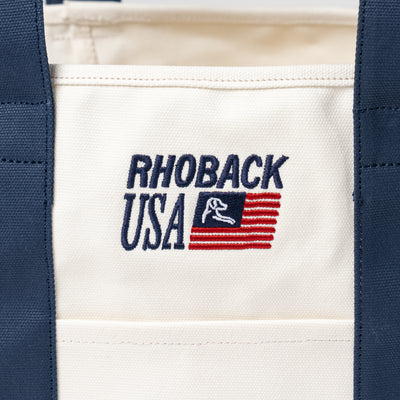 Easy-Go Canvas Tote | Solid - Ivory/Fleet Navy - 1990