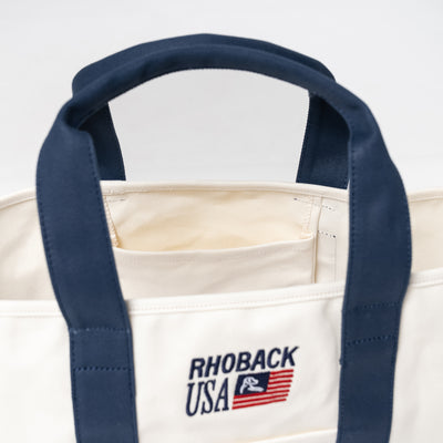 Easy-Go Canvas Tote | Solid - Ivory/Fleet Navy - 1990