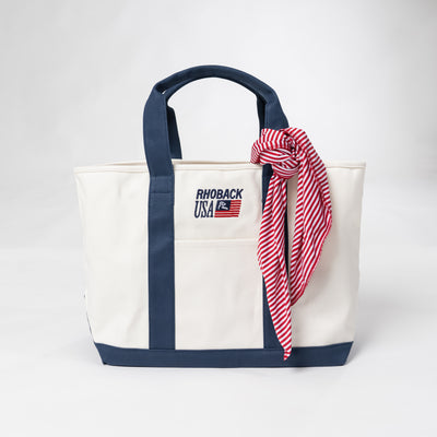 Easy-Go Canvas Tote | Solid - Ivory/Fleet Navy - 1990