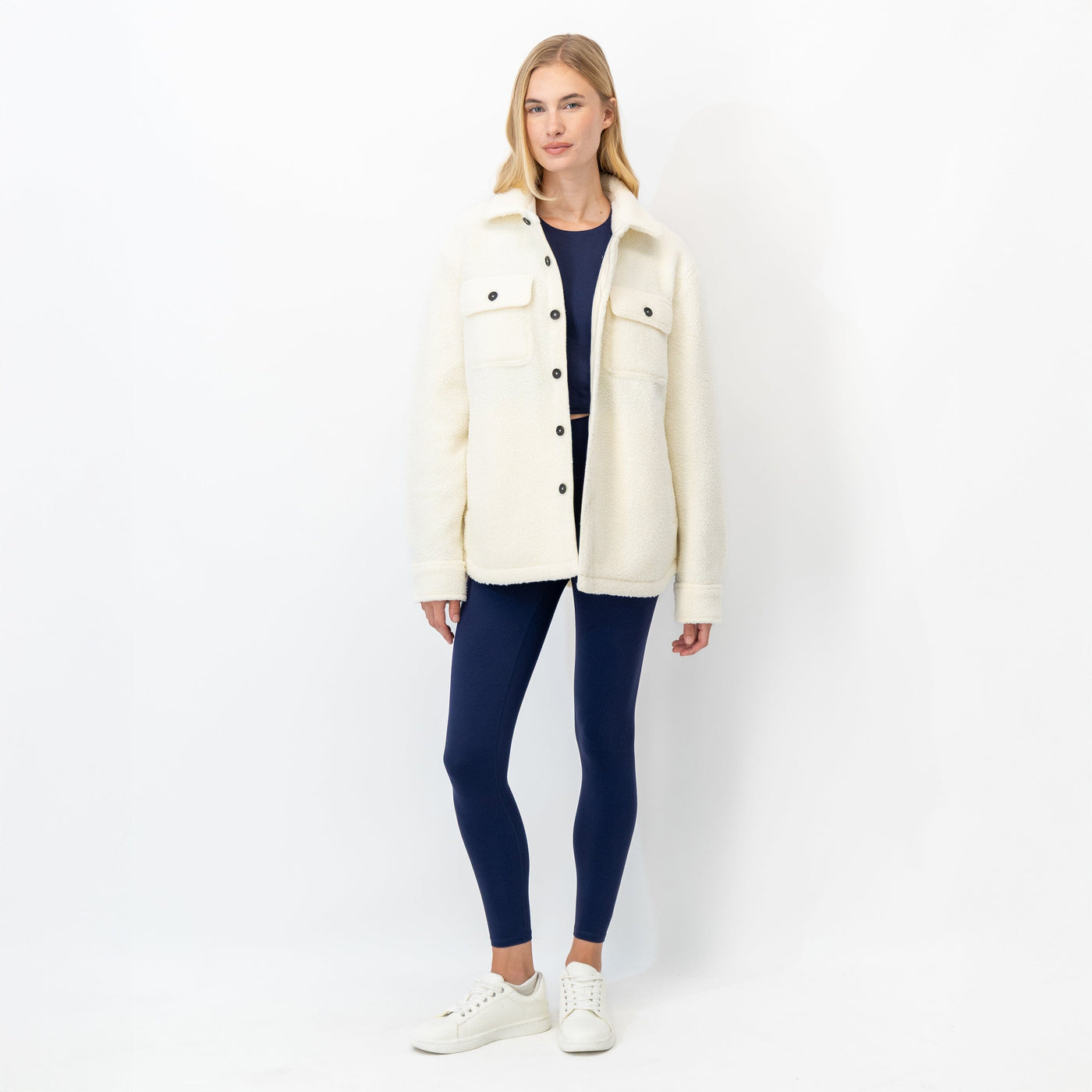 Summit Fleece Shirt Jacket | Solid - Ivory (Women)