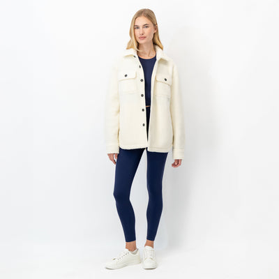 Summit Fleece Shirt Jacket | Solid - Ivory (Women)
