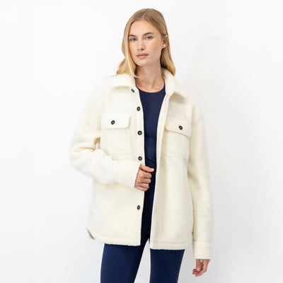 Summit Fleece Shirt Jacket | Solid - Ivory (Women)