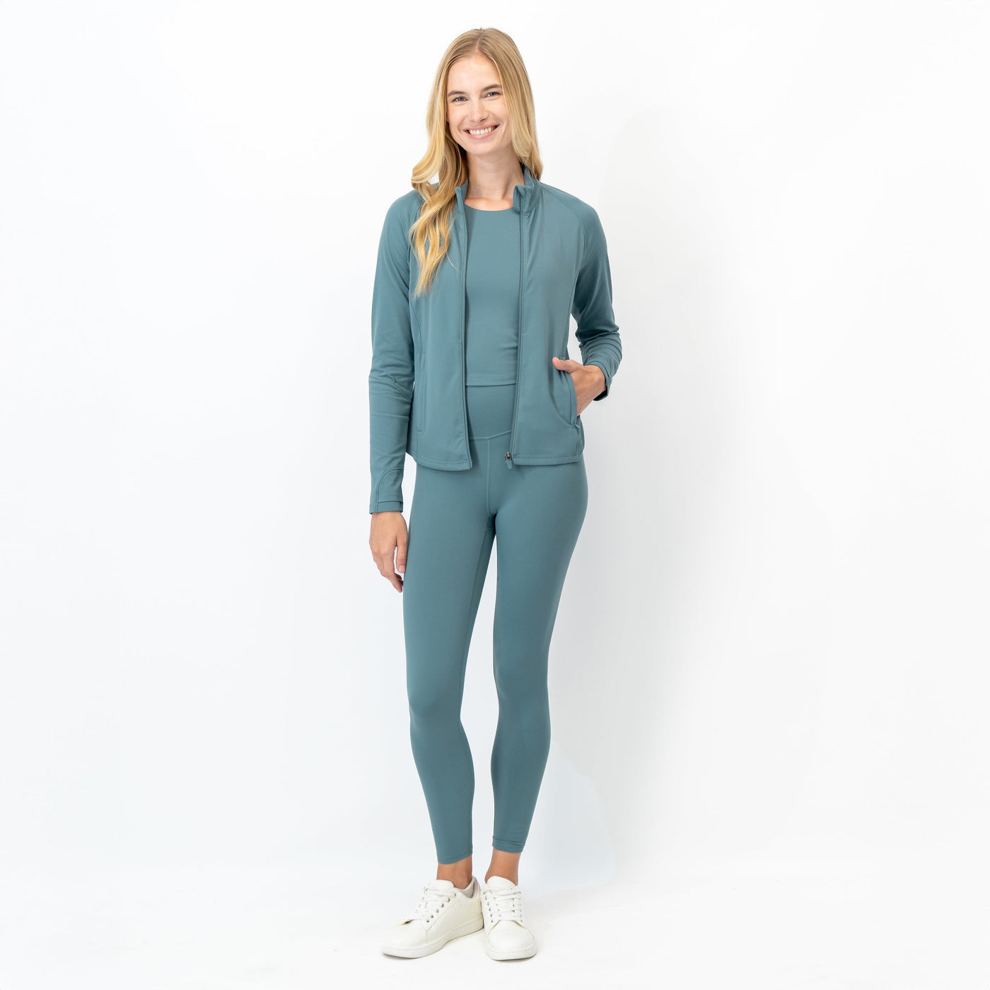 Vista High-Rise Legging | Solid - Jungle Green