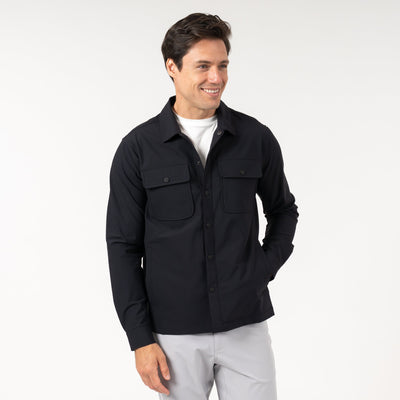 Delta Shirt Jacket | Solid - Midnight Black