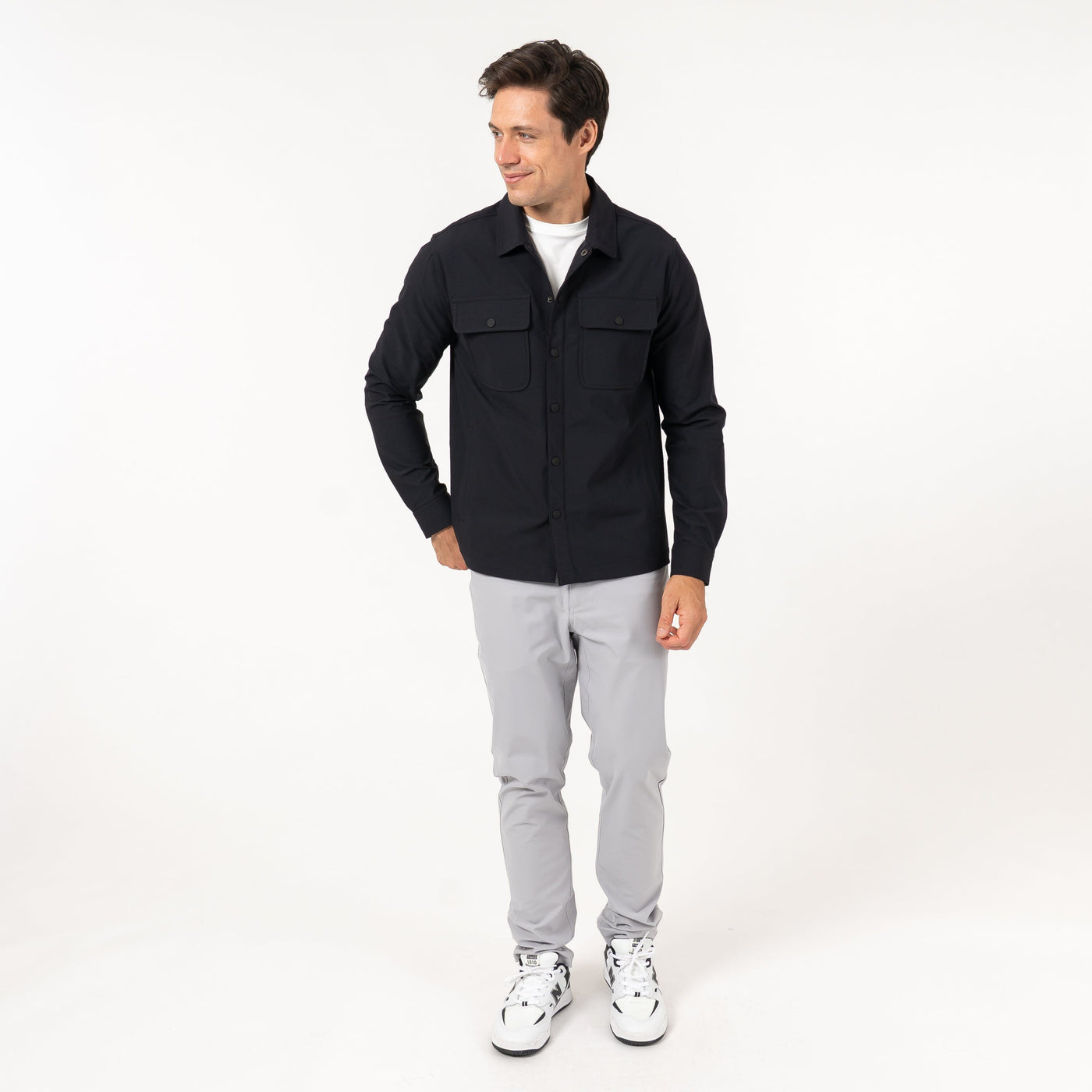Delta Shirt Jacket | Solid - Midnight Black
