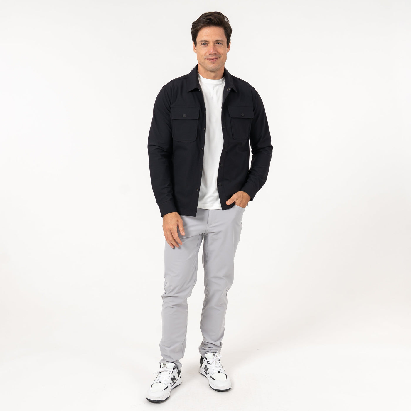 Delta Shirt Jacket | Solid - Midnight Black