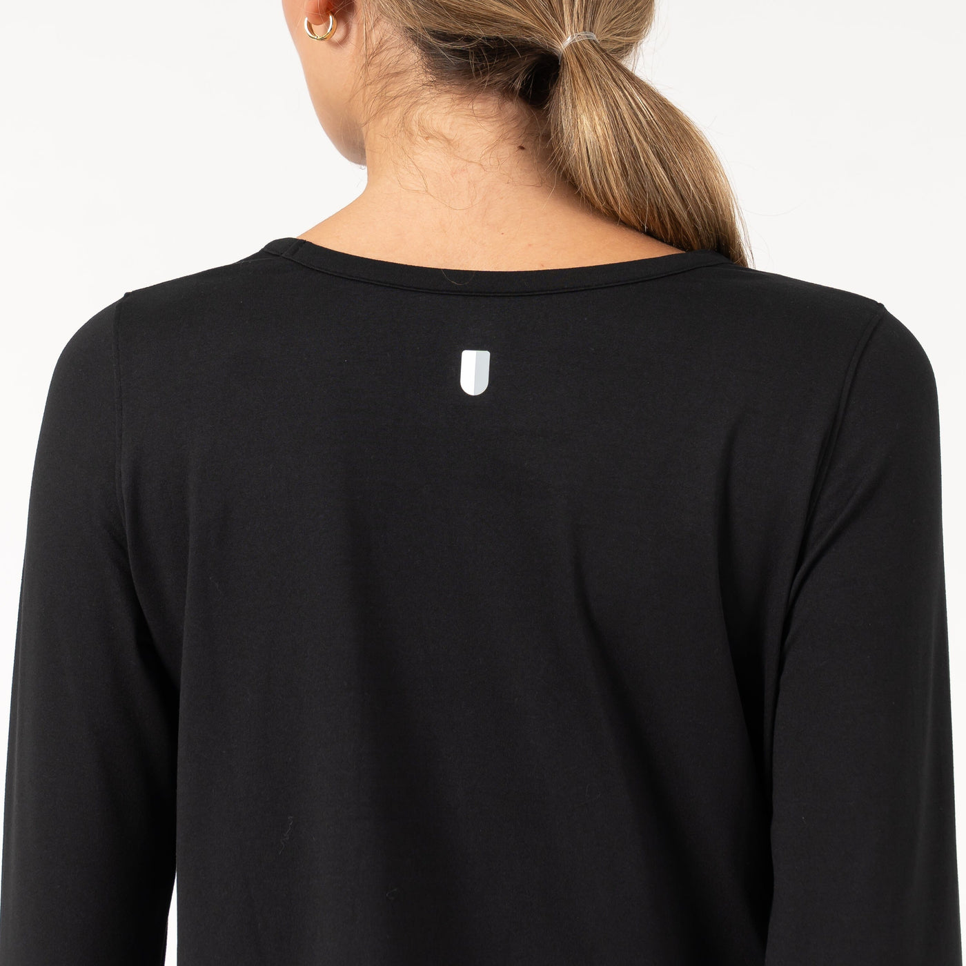 Drift Long Sleeve Flowy Tee | Solid - Midnight Black