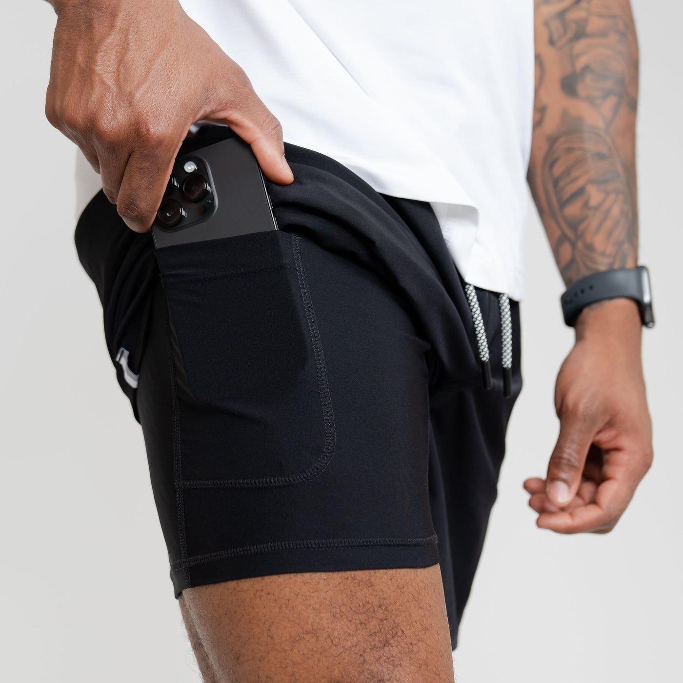 Grit Gym Short | Solid - Midnight Black