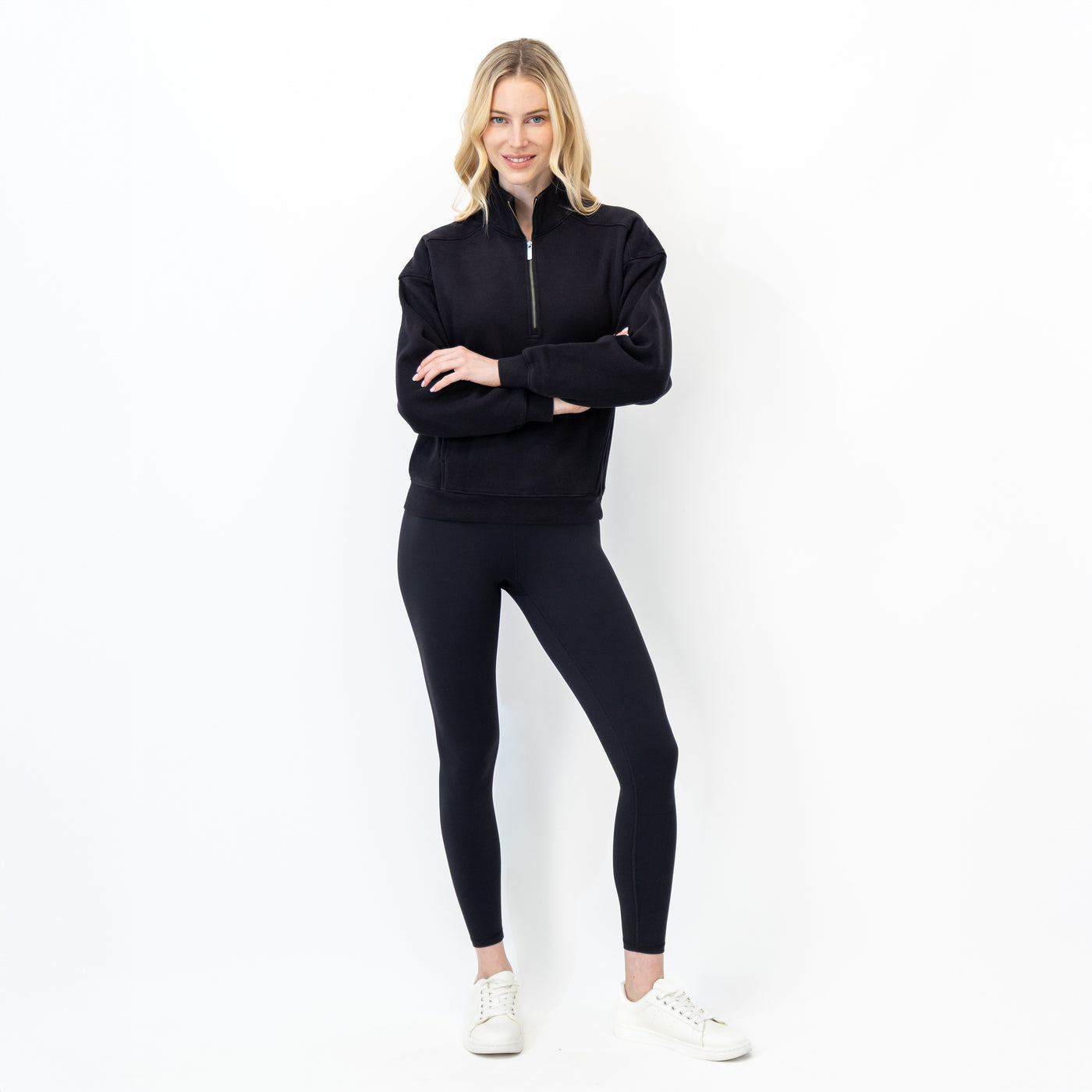 Serenity Half-Zip | Solid - Midnight Black