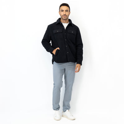 Summit Fleece Shirt Jacket | Solid - Midnight Black