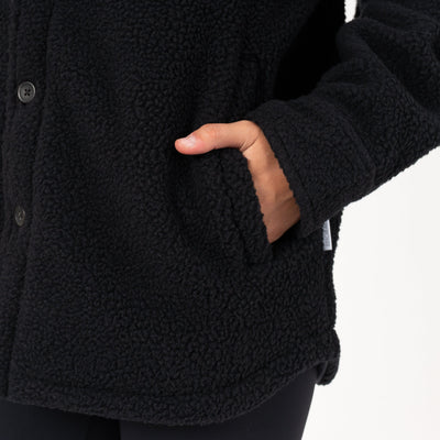Summit Fleece Shirt Jacket | Solid - Midnight Black (Women)