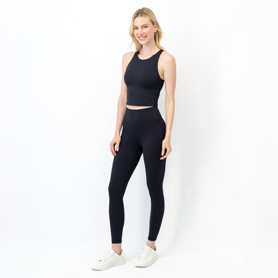 Vista Crop Tank | Solid - Midnight Black