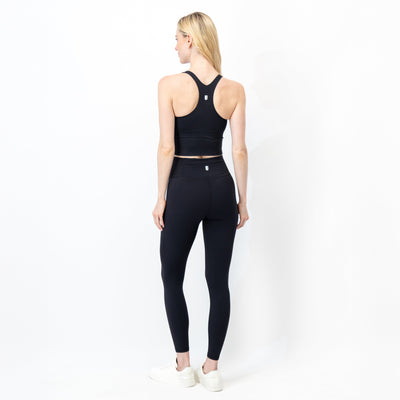 Vista Crop Tank | Solid - Midnight Black