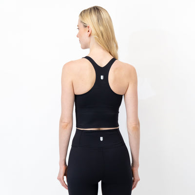 Vista Crop Tank | Solid - Midnight Black