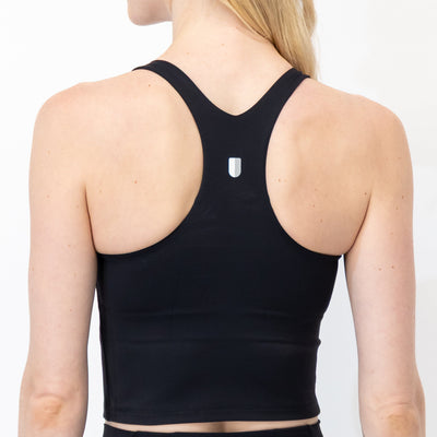 Vista Crop Tank | Solid - Midnight Black