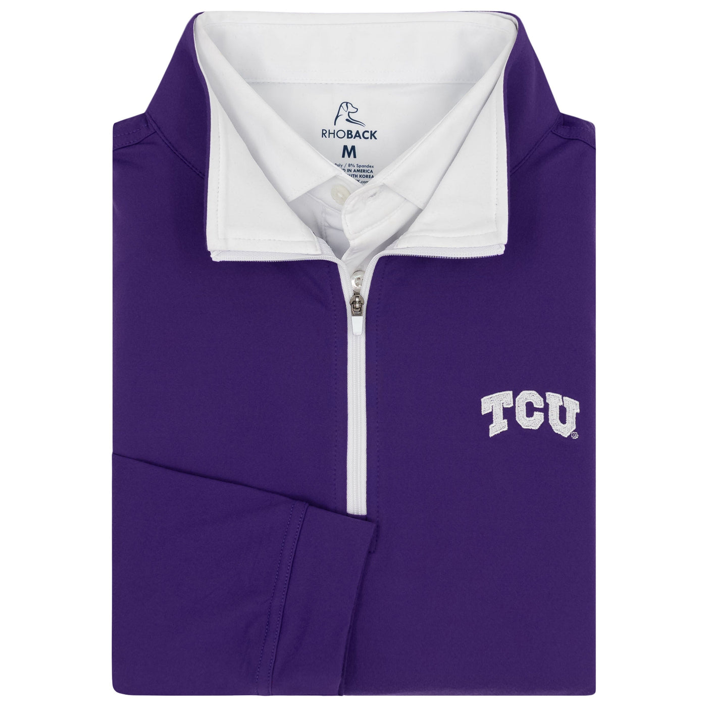 Solid Collegiate Q-Zip - TCU | Solid - Plum Purple - TCU - 1