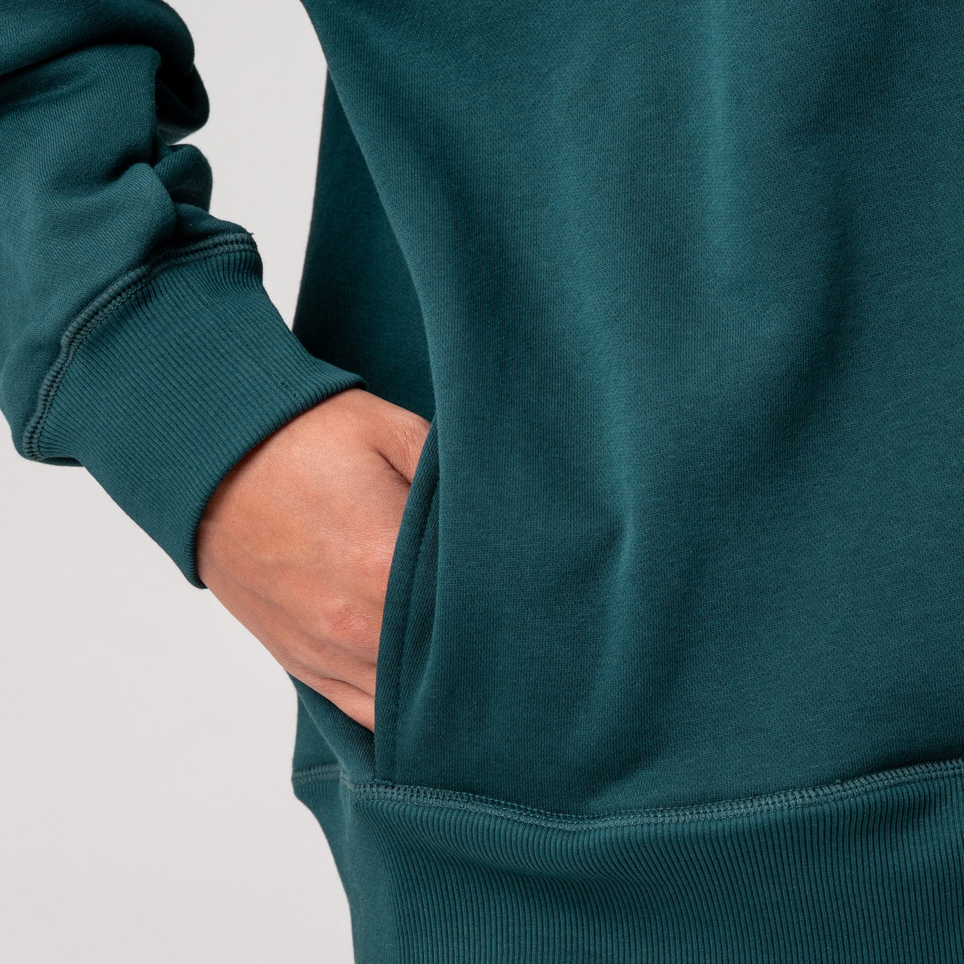 Bedford Oversized Mockneck | Solid - Ponderosa Green - Wordmark