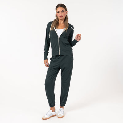 Tempo Full-Zip Hoodie | Solid - Ponderosa Green