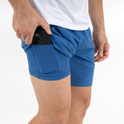 All-Active Short | Solid - Short Stop Blue
