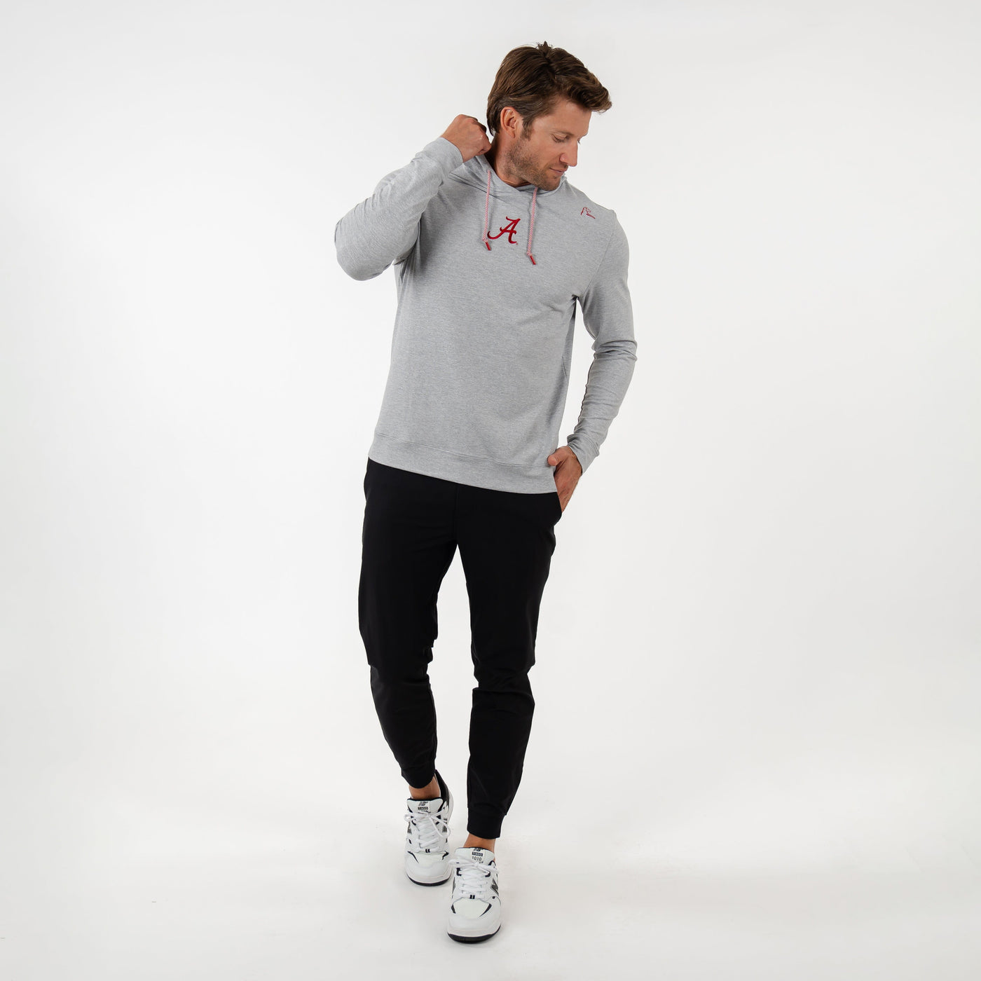 Hesi Collegiate Hoodie - Alabama | Heather - Stainless Steel/White - Alabama - 1