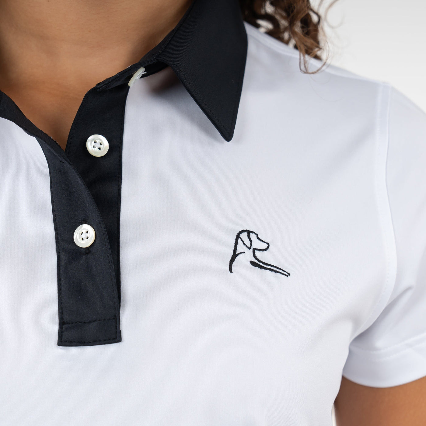 Solid Performance Polo | Solid - White/Black