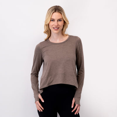 Drift Long Sleeve Flowy Tee | Heather - Greyhawk/Greyhawk