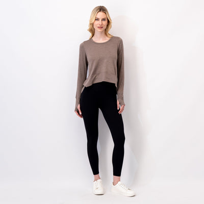 Drift Long Sleeve Flowy Tee | Heather - Greyhawk/Greyhawk