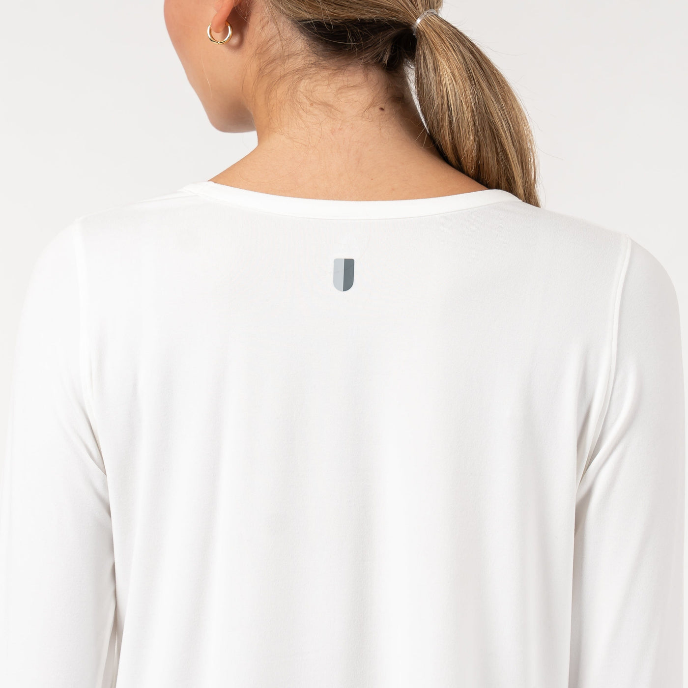 Drift Long Sleeve Flowy Tee | Solid - White