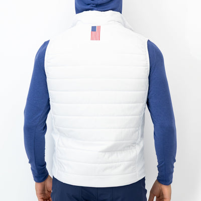 Fulton Performance Vest | Solid - White/Fleet Navy - USA