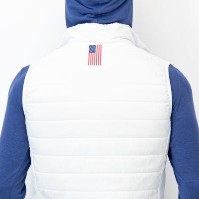 Fulton Performance Vest | Solid - White/Fleet Navy - USA