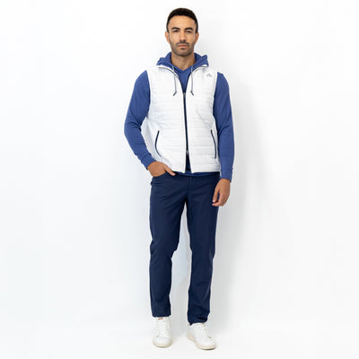 Fulton Performance Vest | Solid - White/Fleet Navy - USA