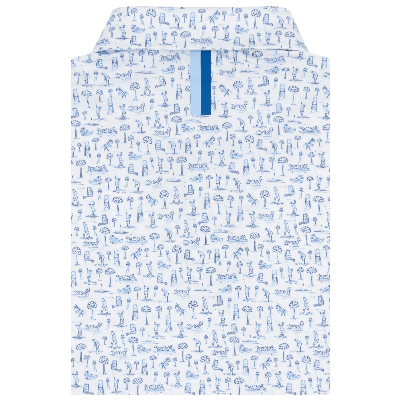 The Solina Scenes | Performance Polo | The Solina Scenes - White/Short Stop Blue