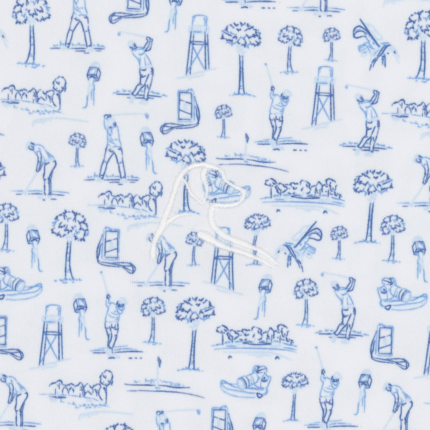 The Solina Scenes | Performance Polo | The Solina Scenes - White/Short Stop Blue