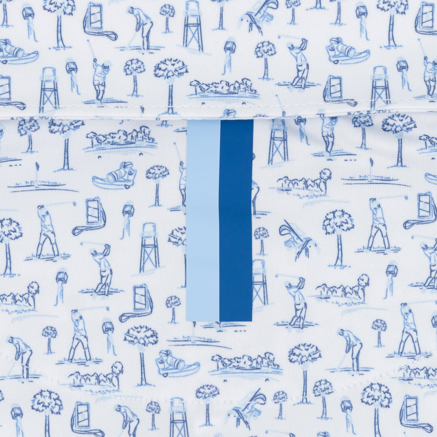 The Solina Scenes | Performance Polo | The Solina Scenes - White/Short Stop Blue