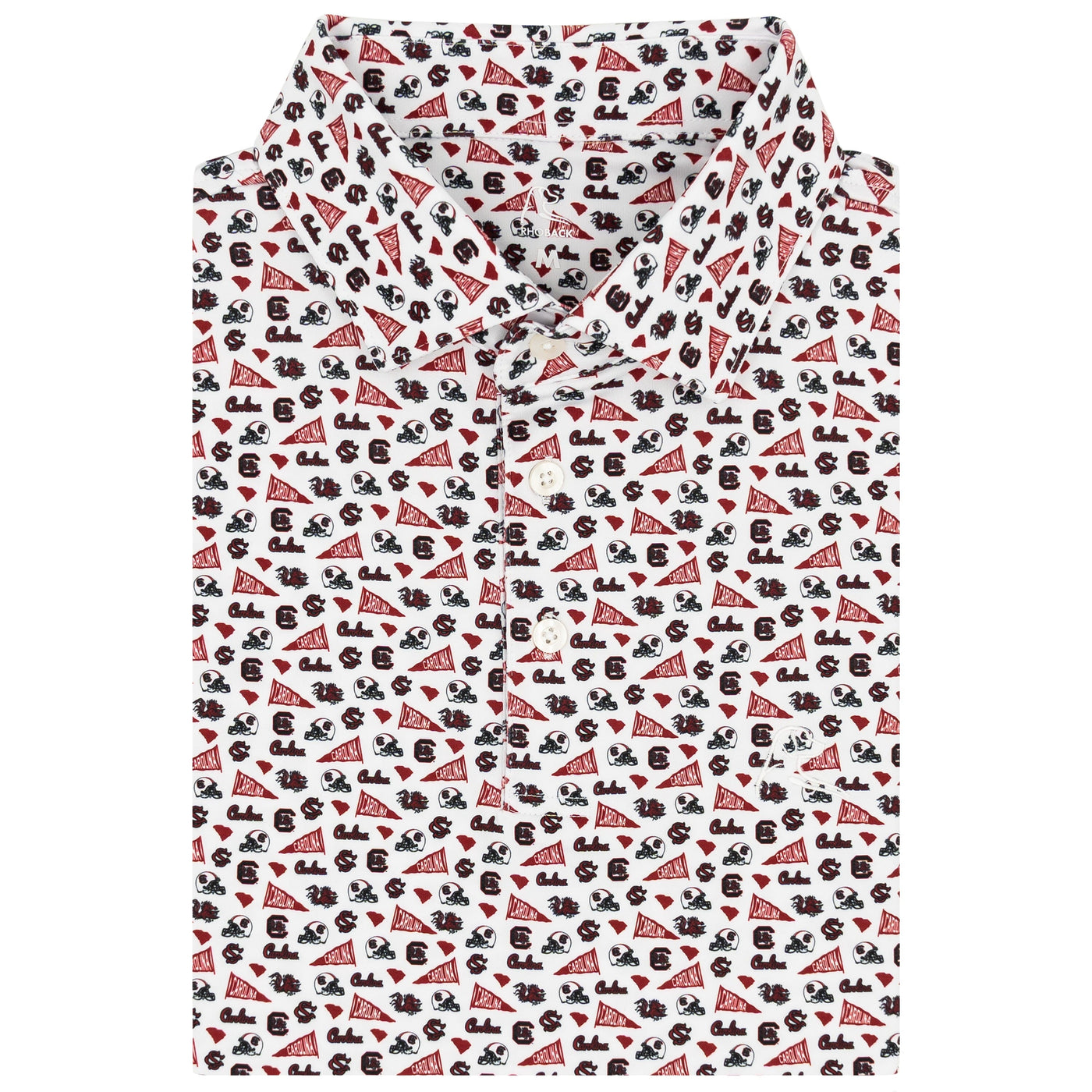 The South Carolina Gameday | Collegiate Polo | The South Carolina Gameday - White/Dark Red