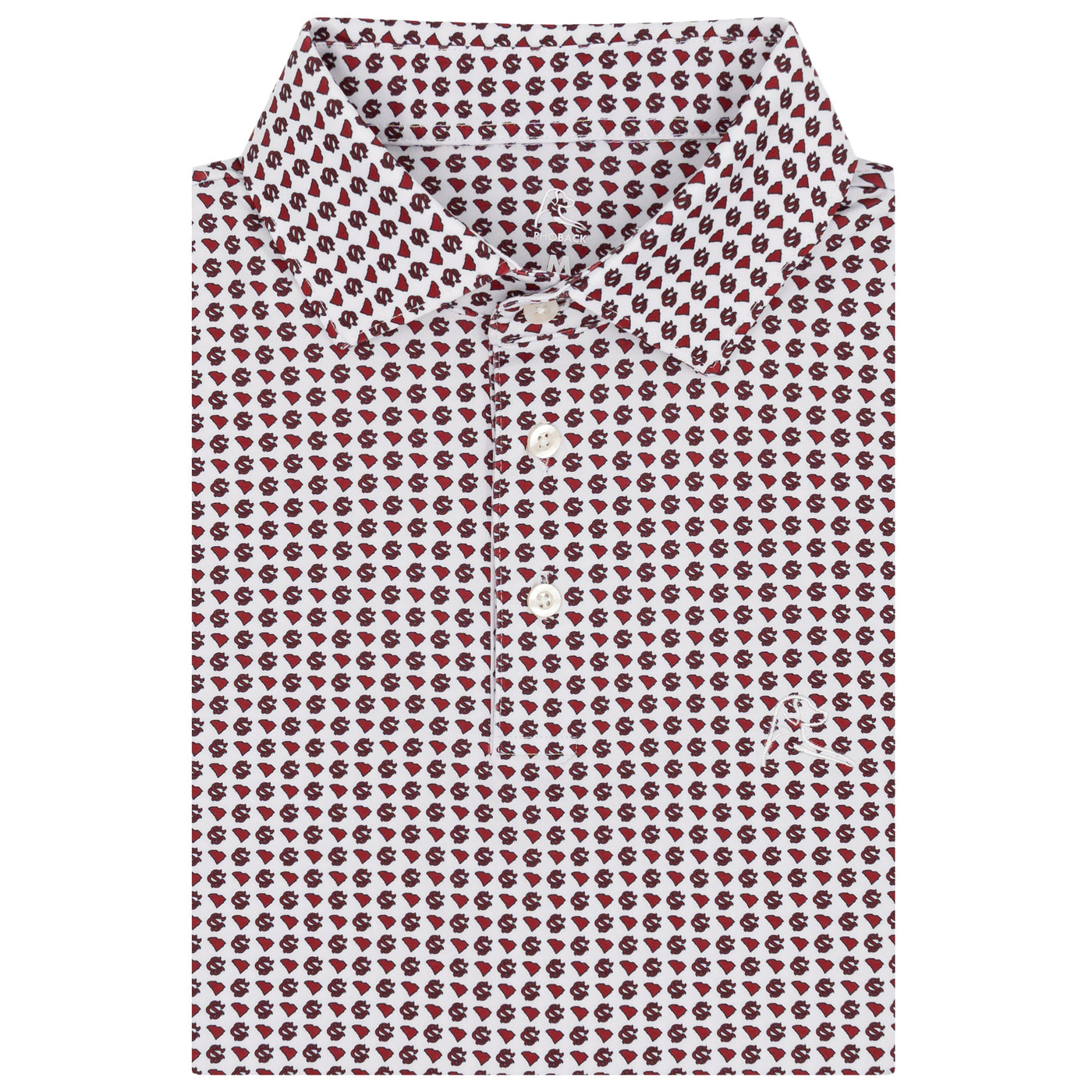 The South Carolina Go Cocks | Collegiate Polo | The South Carolina Go Cocks - White/Dark Red